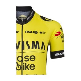 AGU dres kratkih rukava - REPLICA VISMA | LEASE A BIKE W 2024 - žuta/crna