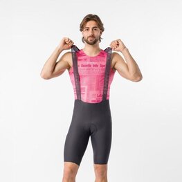 CASTELLI kratke hlače s tregerima - GIRO TROFEO 2 - siva