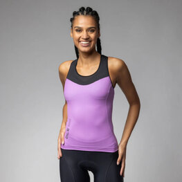 ALÉ dres bez rukava - COLOR BLOCK PRAGMA - ružičasta/crna