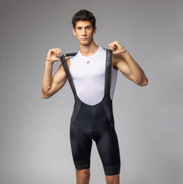 ALÉ kratke hlače s tregerima - STRADA 2.0 PR-E - crna