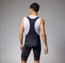 ALÉ kratke hlače s tregerima - STRADA 2.0 PR-E - crna/žuta