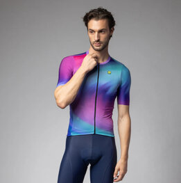 ALÉ dres kratkih rukava - AURORA PR-E - ružičasta/plava/tirkizna