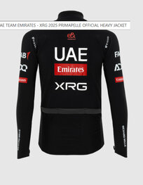 PISSEI izolirana jakna - UAE TEAM EMIRATES - XRG 2025 GIACCA PRIMAPELLE OFFICIAL - crna