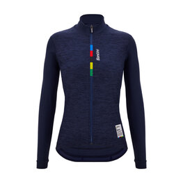 SANTINI dres dugih rukava zimski - UCI OFFICIAL W - plava