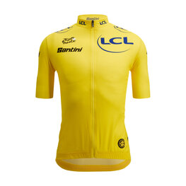 SANTINI dres kratkih rukava - TOUR DE FRANCE - YELLOW JERSEY - žuta