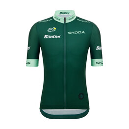 SANTINI dres kratkih rukava - TOUR DE FRANCE - GREEN JERSEY - zelena