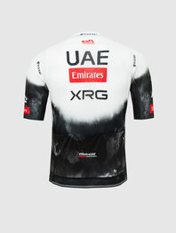 PISSEI dres kratkih rukava - UAE TEAM EMIRATES 2025 REPLICA - bijela/crna