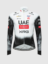 PISSEI dres dugih rukava zimski - UAE TEAM EMIRATES - XRG 2025 REPLICA - bijela/crna