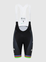 PISSEI kratke hlače s tregerima - TADEJ POGACAR WORLD CHAMP REPLICA - crna