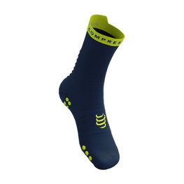 COMPRESSPORT čarape klasične - PRO RACING V4.0 RUN HIGH - plava/žuta