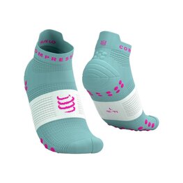 COMPRESSPORT čarape do gležnja - PRO RACING SOCKS V4.0 RUN - tirkizna