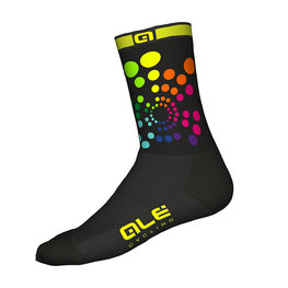 ALÉ čarape klasične - COLORS  - crna/višebojna