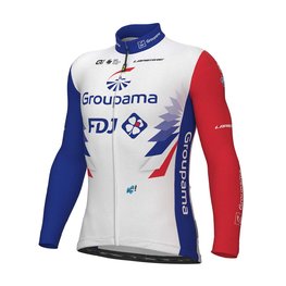 ALÉ dres dugih rukava zimski - GROUPAMA FDJ 2022 - plava/crvena/bijela