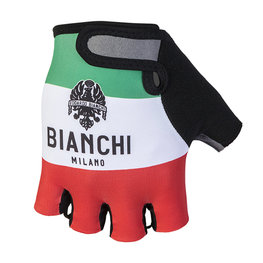 BIANCHI MILANO rukavice s kratkim prstima - ALVIA - bijela/crvena/zelena