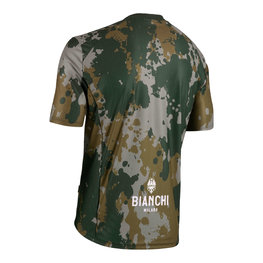 BIANCHI MILANO dres kratkih rukava - POZZILLO MTB - zelena/smeđa