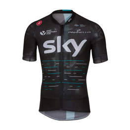 CASTELLI dres kratkih rukava - TEAM SKY 2017 - crna