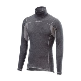 CASTELLI majica dugih rukava - FLANDERS WARM NECK - siva