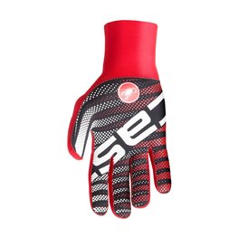 CASTELLI rukavice s dugim prstima - DILUVIO C - crvena