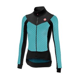 CASTELLI dres dugih rukava zimski - SFIDA LADY WINTER - svjetloplava/crna