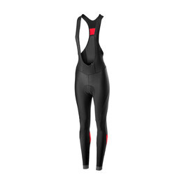 CASTELLI duge hlače s tregerima - VELOCISSIMA LADY WNT - crna/crvena
