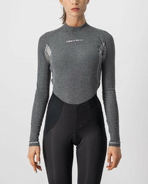 CASTELLI majica dugih rukava - FLANDERS 2 WARM LADY - siva