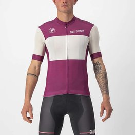 CASTELLI dres kratkih rukava - GIRO D'ITALIA 2024 - bijela/ljubičasta