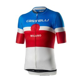 CASTELLI dres kratkih rukava - MILANO - bijela/plava/crvena