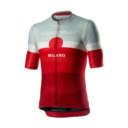 CASTELLI dres kratkih rukava - MILANO - siva/bodro/crvena