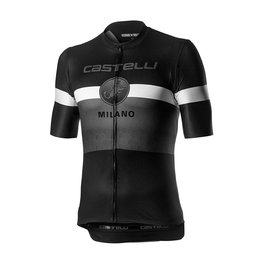 CASTELLI dres kratkih rukava - MILANO - crna/siva