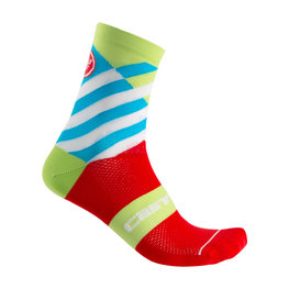 CASTELLI čarape klasične - TALENTO W LADY - svjetlozelena/svjetloplava/crvena