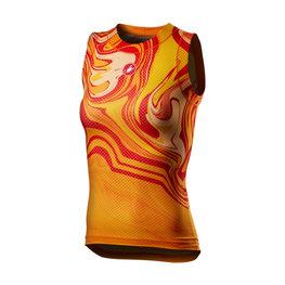 CASTELLI majica bez rukava - PRO MESH W LADY - žuta/narančasta