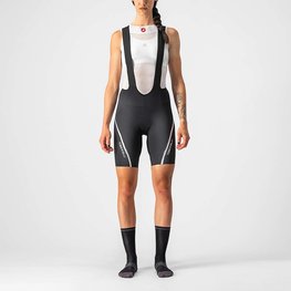 CASTELLI kratke hlače s tregerima - VELOCISSIMA 3 LADY - crna