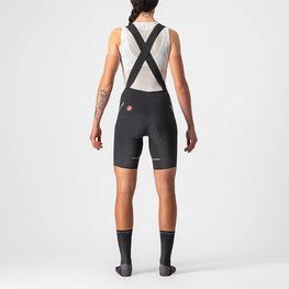CASTELLI kratke hlače s tregerima - VELOCISSIMA 3 LADY - crna