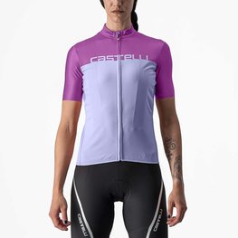 CASTELLI dres kratkih rukava - VELOCISSIMA LADY - ljubičasta