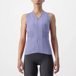 CASTELLI dres bez rukava - ANIMA 4 LADY - ljubičasta