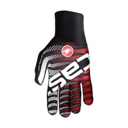 CASTELLI rukavice s dugim prstima - DILUVIO C - crna/crvena