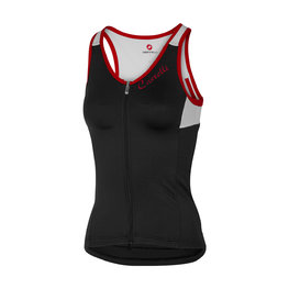 CASTELLI dres bez rukava - SOLARE LADY - crna/bijela/crvena