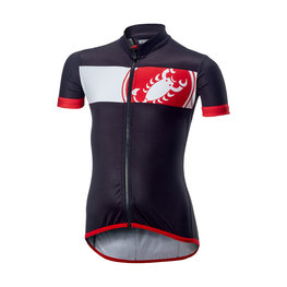 CASTELLI dres kratkih rukava - FUTURE RACER KIDS - crna/crvena