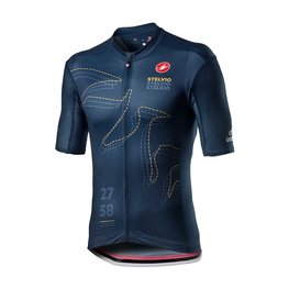 CASTELLI dres kratkih rukava - GIRO STELVIO 2020 - plava