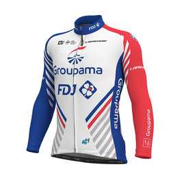 ALÉ dres dugih rukava zimski - GROUPAMA FDJ 19 WNT - crvena/plava/bijela
