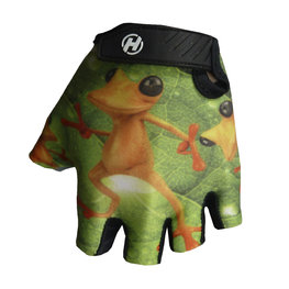 HAVEN rukavice s kratkim prstima - DREAM KIDS - crna/narančasta/zelena