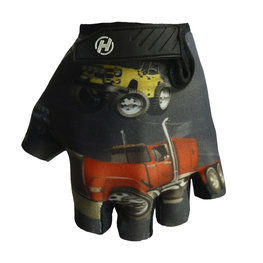 HAVEN rukavice s kratkim prstima - DREAM KIDS - crvena/žuta/crna