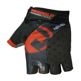 HAVEN rukavice s kratkim prstima - SINGLETRAIL - crvena/crna