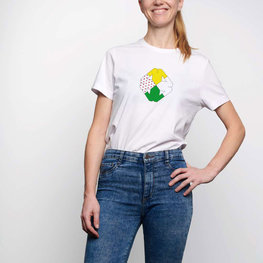 NU. BY HOLOKOLO majica kratkih rukava - TOUR - bijela/višebojna