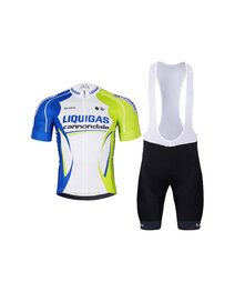 BONAVELO kratki dres i kratke hlače - LIQUIGAS CANNONDALE - crna/plava/zelena