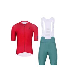 HOLOKOLO kratki dres i kratke hlače - VICTORIOUS - zelena/crvena