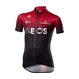 CASTELLI dres kratkih rukava - INEOS 2020 KIDS - crvena/crna
