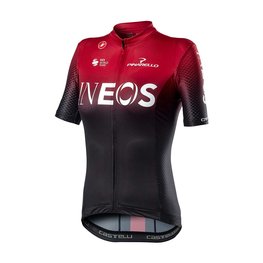 CASTELLI dres kratkih rukava - INEOS 2020 LADY - crna/crvena