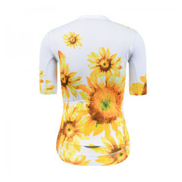 MONTON dres kratkih rukava - SUNFLOWER LADY - bijela/žuta
