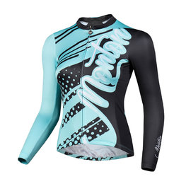 MONTON dres dugih rukava ljetni - FERNYARN LADY SUMMER - zelena/crna